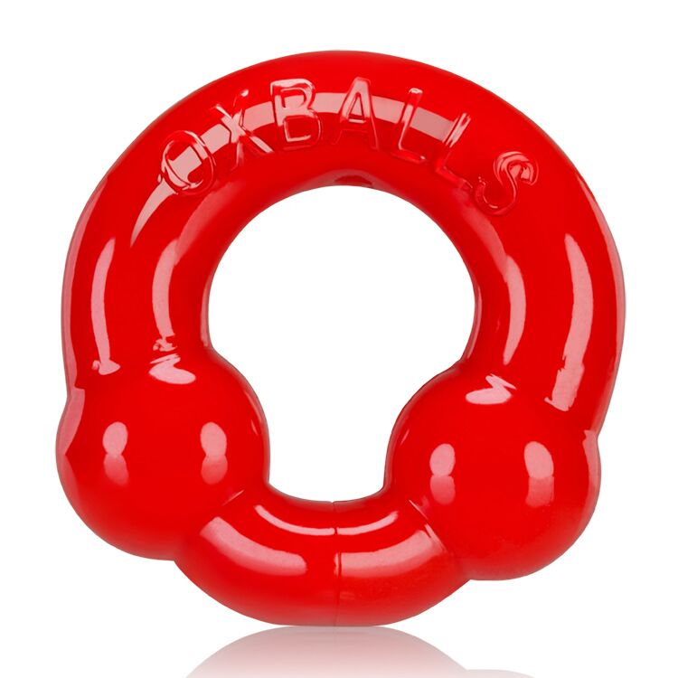 Ultra Balls Cockring 2 Pack Steel/red