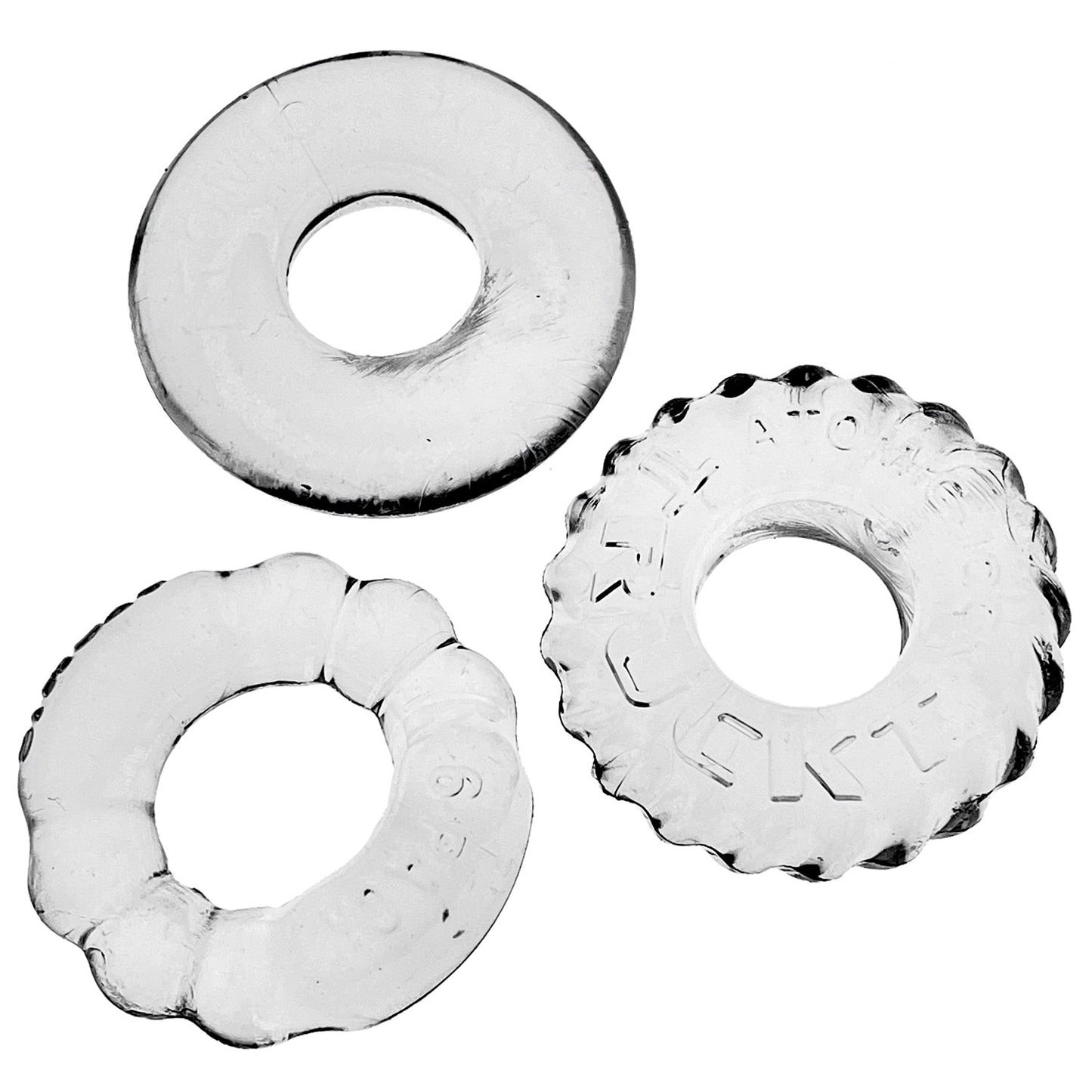 Bonemaker 3pk Cockring Set Clear