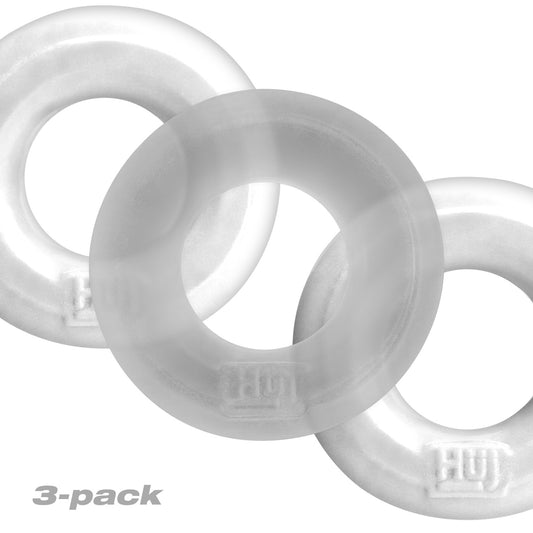 Hunkyjunk Huj C-ring 3pk White Ice & Clear