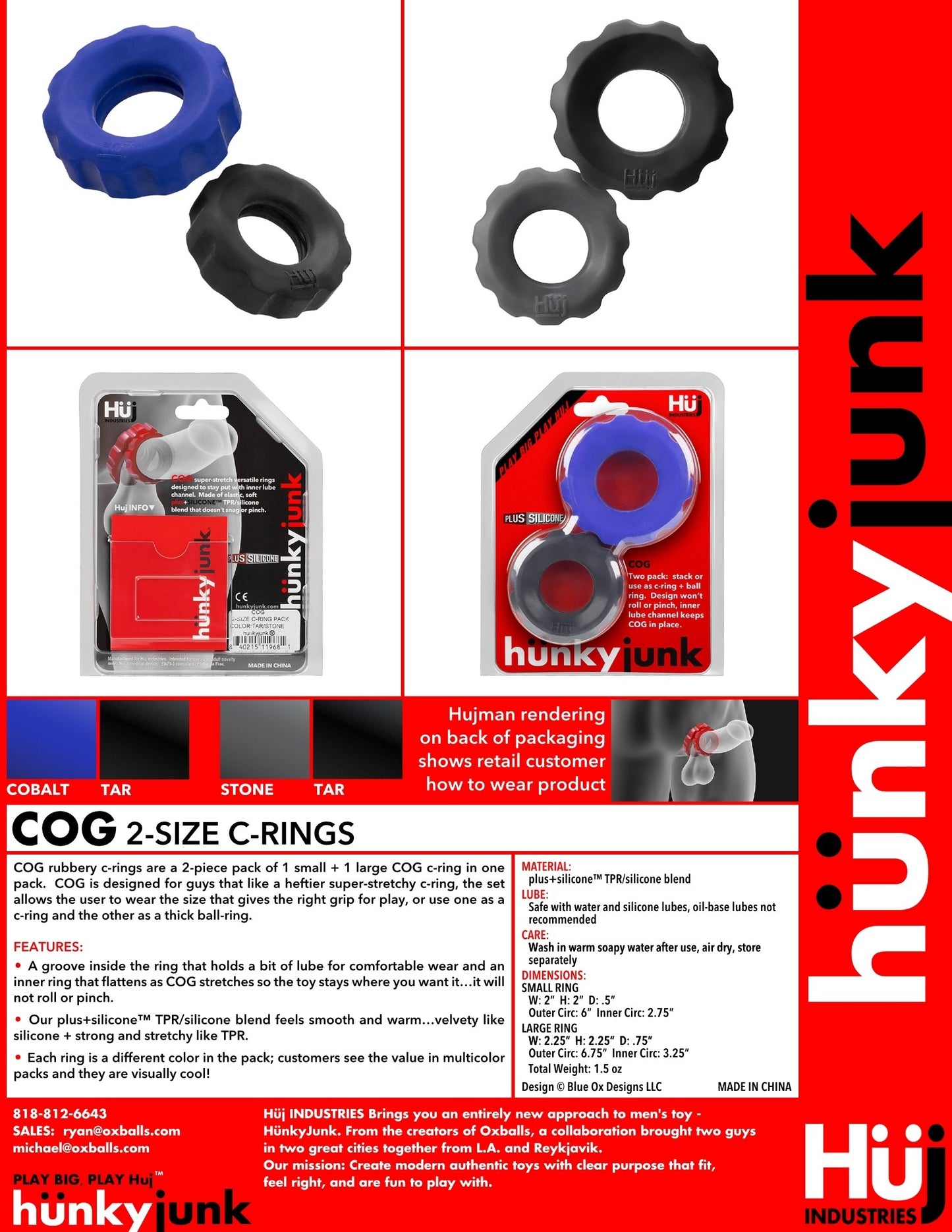 Hunkyjunk Cog 2-size C-ring