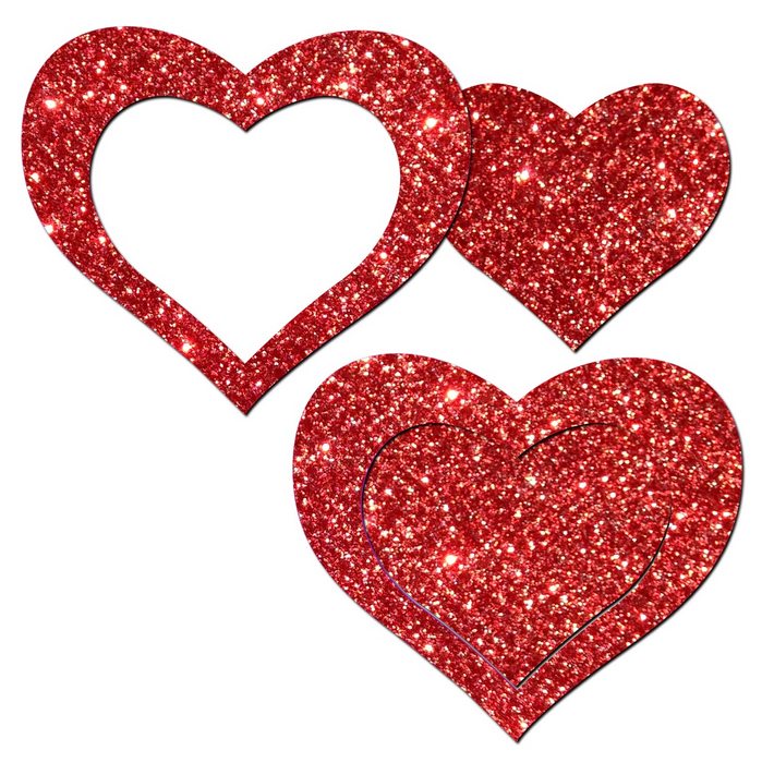 Pastease Glitter Peek A Boob Hearts