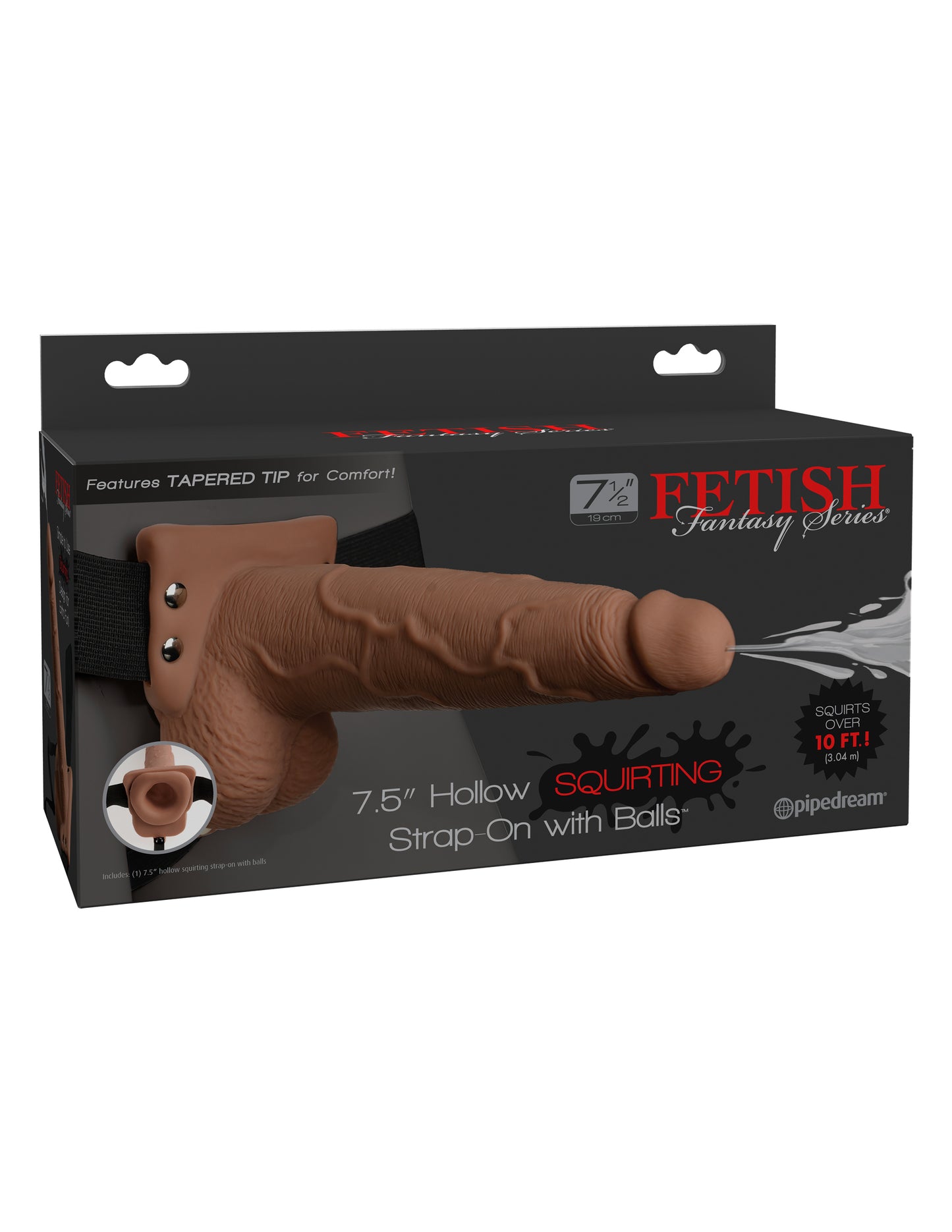 Fetish Fantasy 7.5 In Hollow Squirting Strap-on W/ Balls