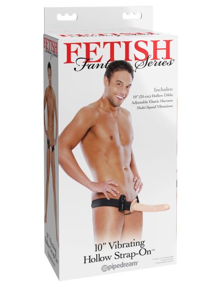 Fetish Fantasy 10in Hollow Strap On Flesh