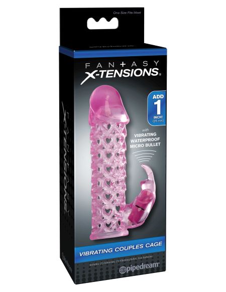 Fantasy X-tensions Vibrating Couples Cage Pink