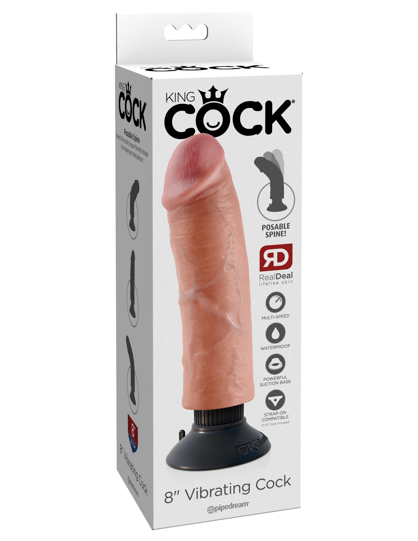 King Cock 8in Cock Vibrating