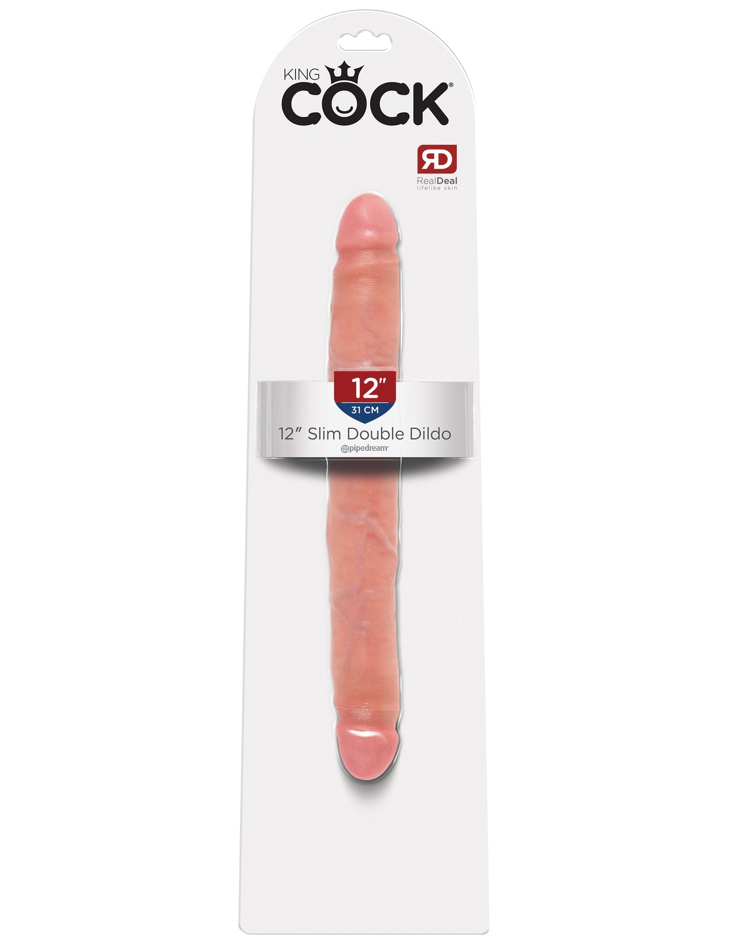 King Cock 12in Slim Double Dildo