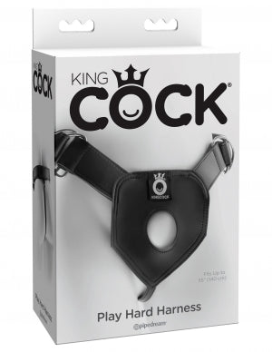 King Cock Play Hard Harness Black