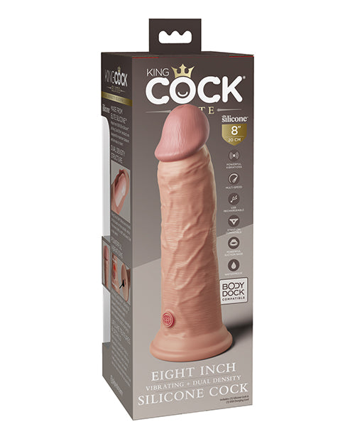 King Cock Elite 8 In Vibrating Dual Density