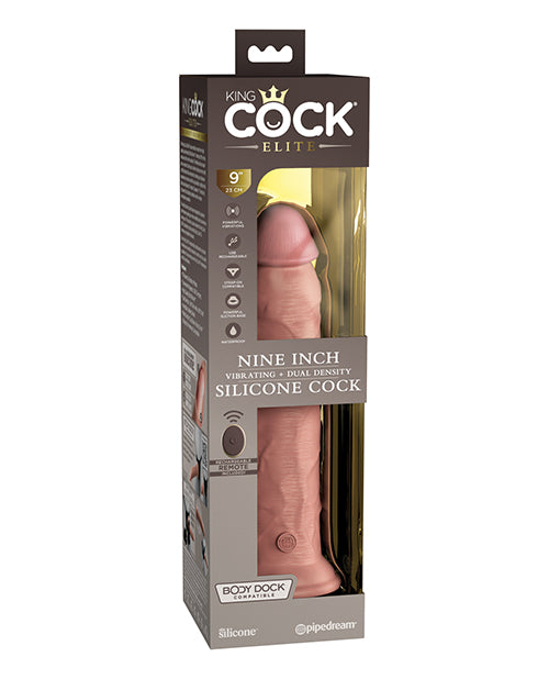 King Cock Elite 9 In Vibrating Dual Density