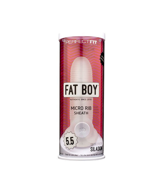 Perfect Fit Fat Boy Micro Ribbed Sheath Clear