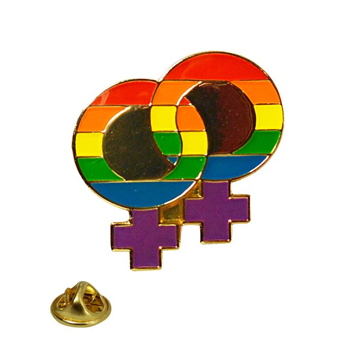 Lapel Pin Rainbow Double