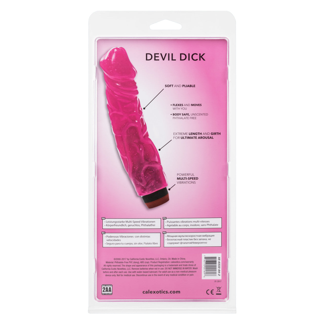 Hot Pinks Devil Dick 8 In