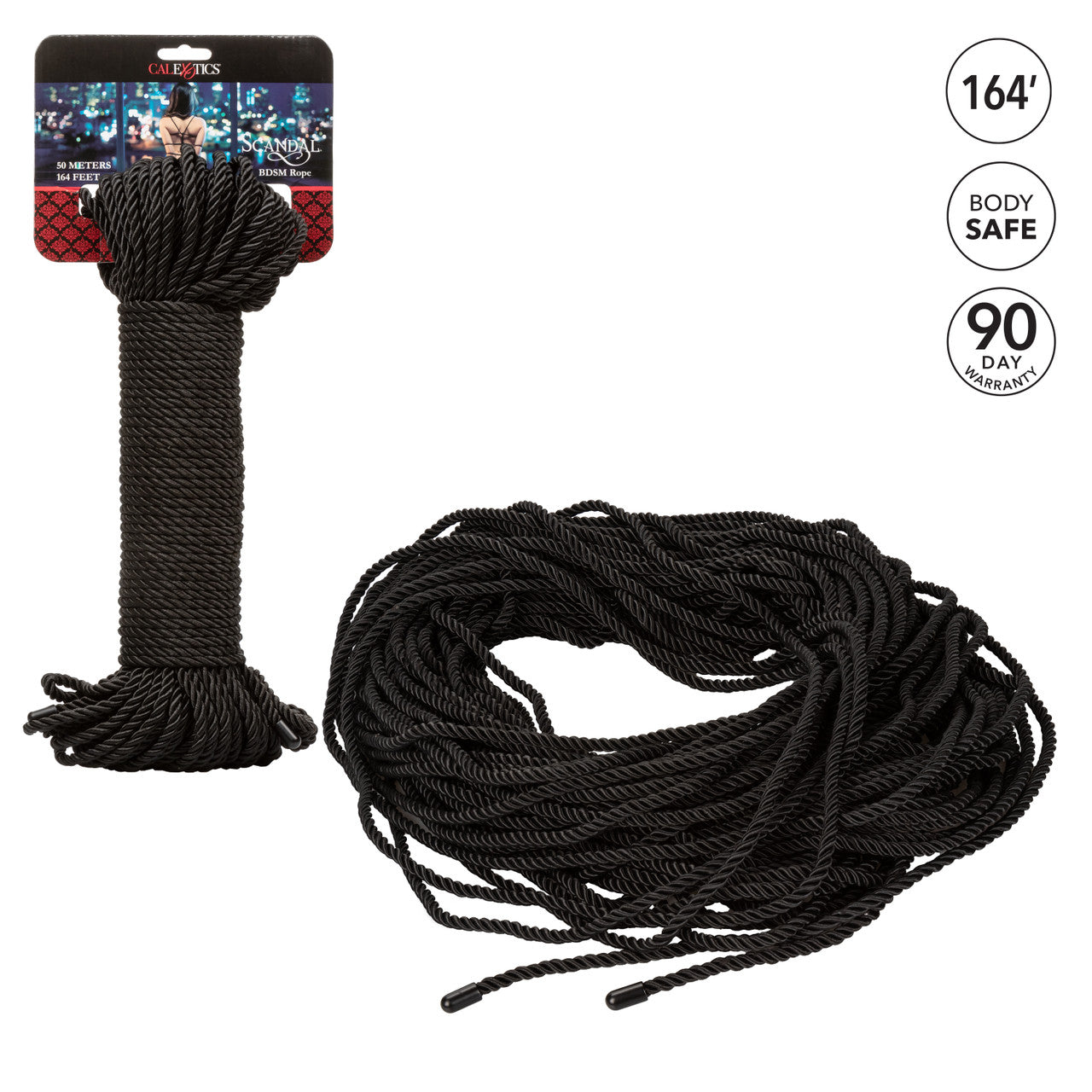 Scandal Bdsm Rope 50m/164 Ft Black