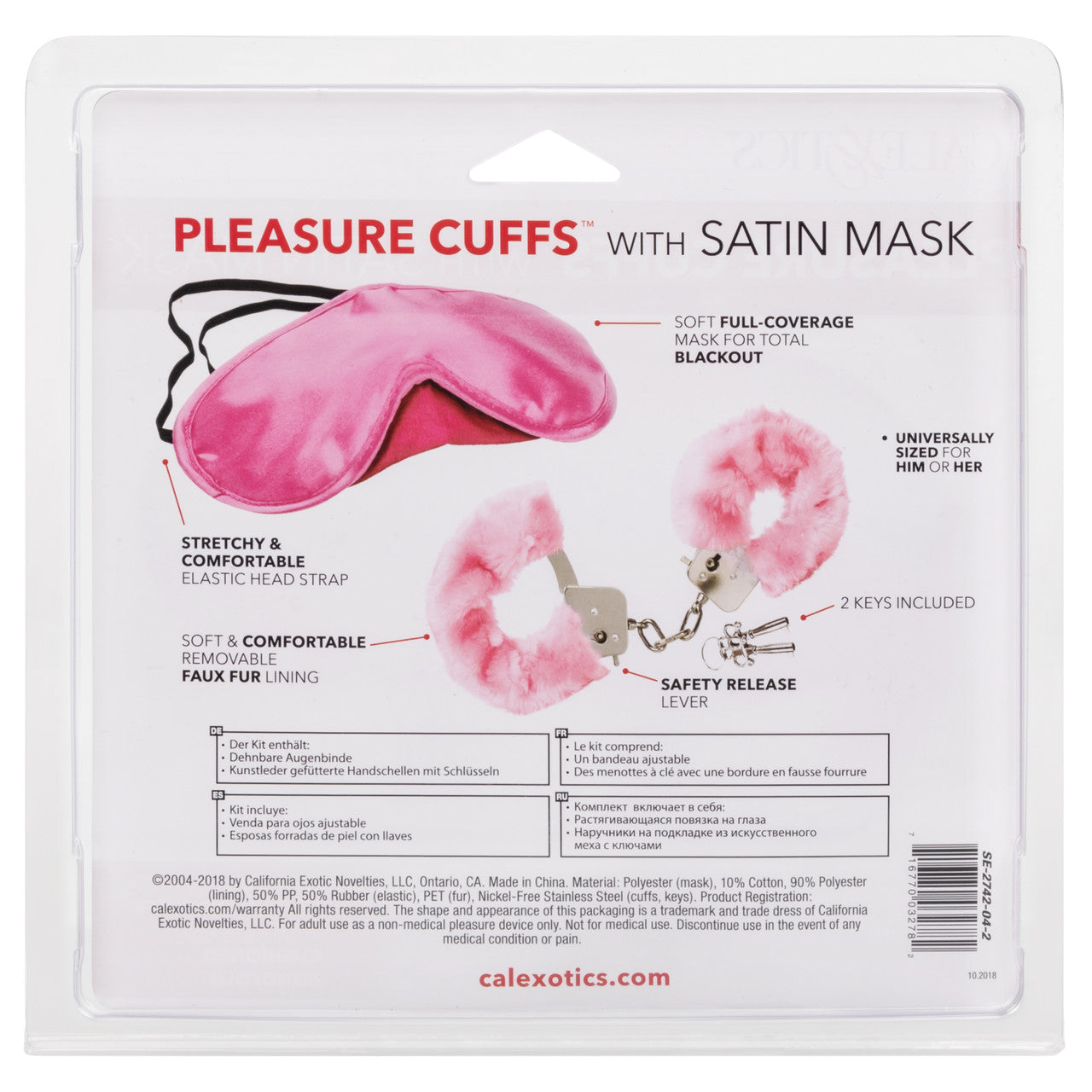 Pleasure Cuffs W/satin Mask