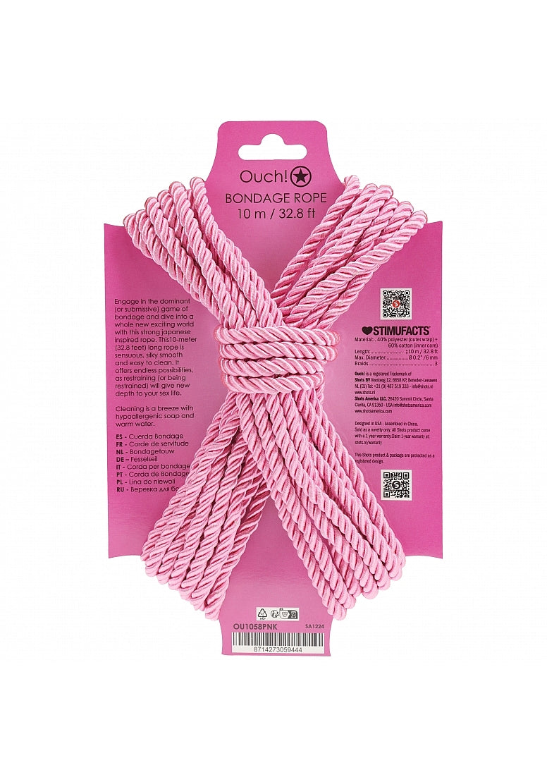 Ouch! Bondage Rope 10 Meters Pink