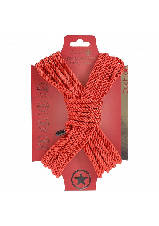 Ouch! Bondage Rope 10 Meters Red