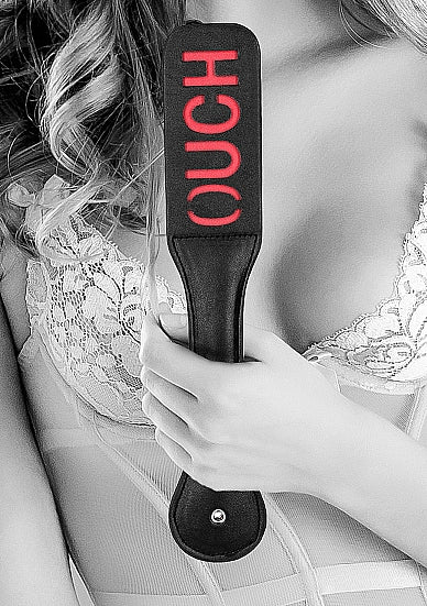 B&w Bonded Leather Paddle Ouch" "