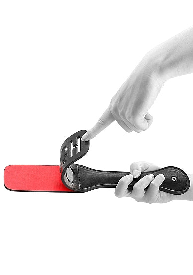 B&w Bonded Leather Paddle Ouch" "