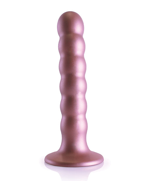 Ouch! Beaded Silicone G-spot Dildo 5 In Rose Gold