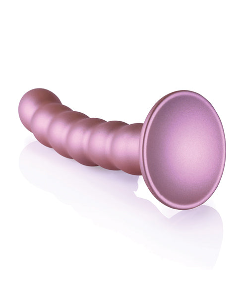 Ouch! Beaded Silicone G-spot Dildo 5 In Rose Gold