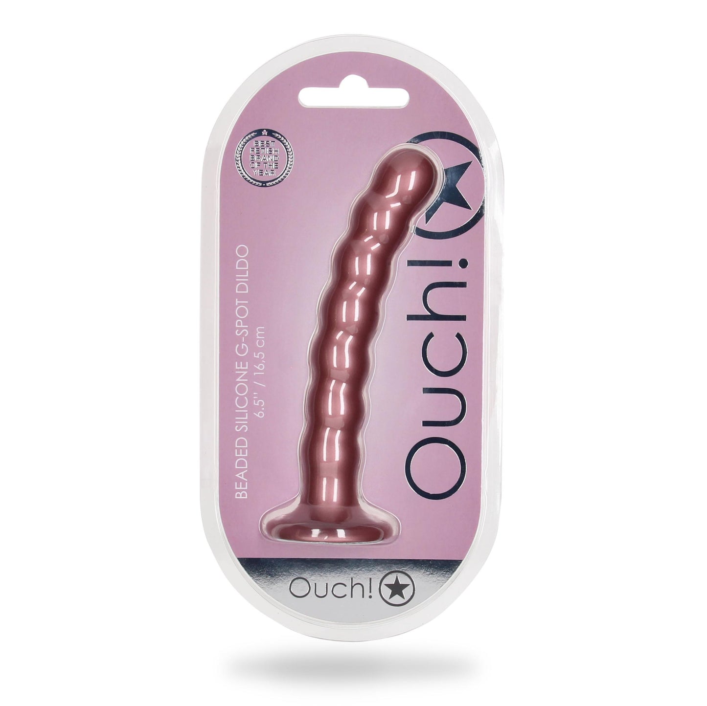 Ouch! Beaded Silicone G-spot Dildo 6.5 In