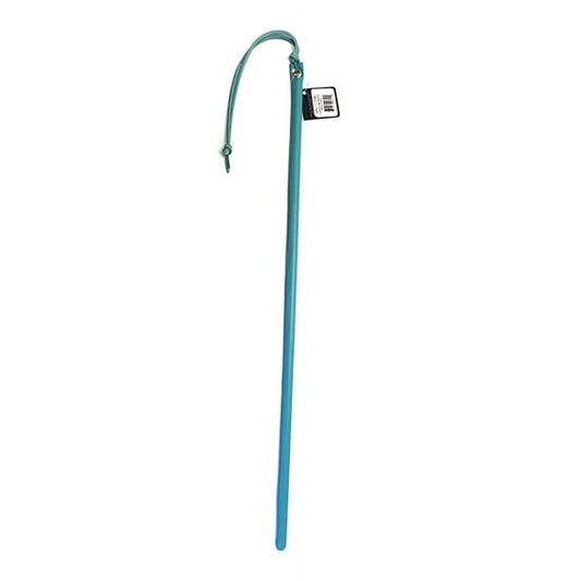 24in Leather Wrapped Cane Baby Blue