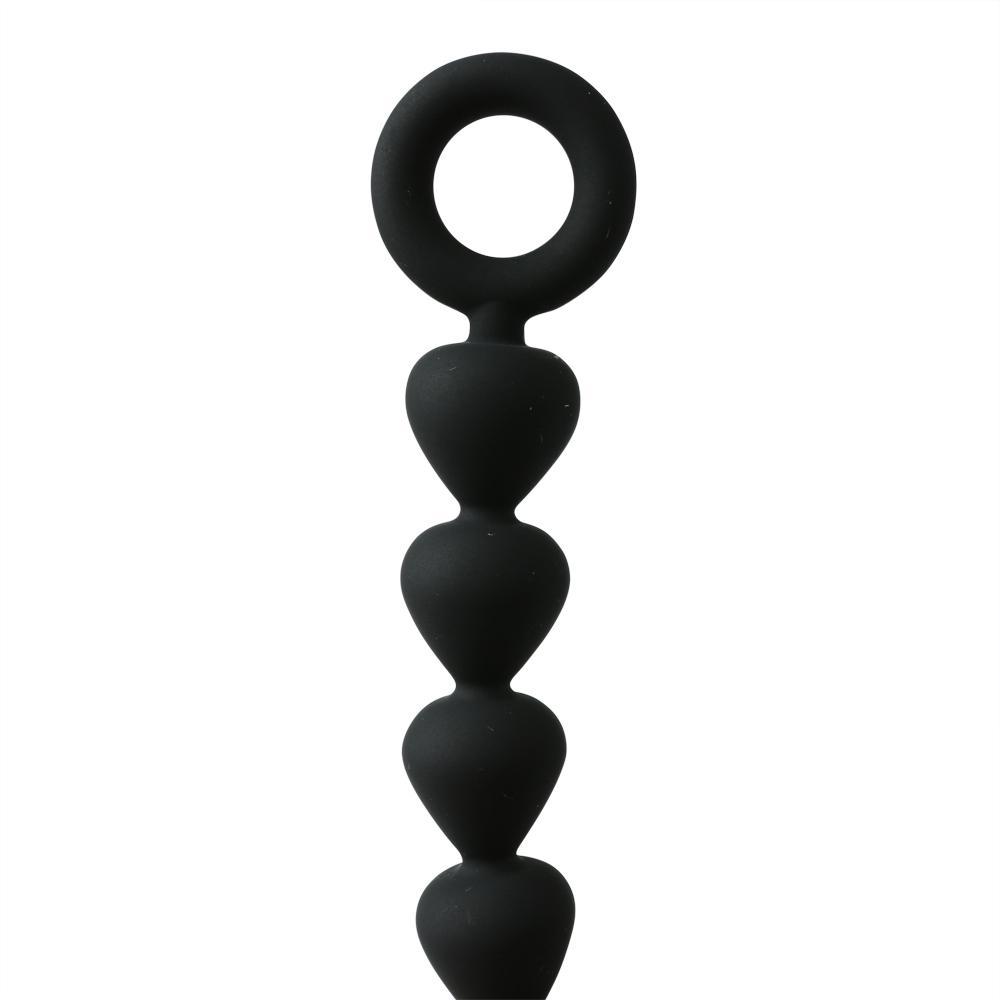 Sex & Mischief Black Silicone Anal Beads