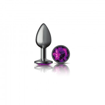 Cheeky Charms Round Gunmetal Butt Plug