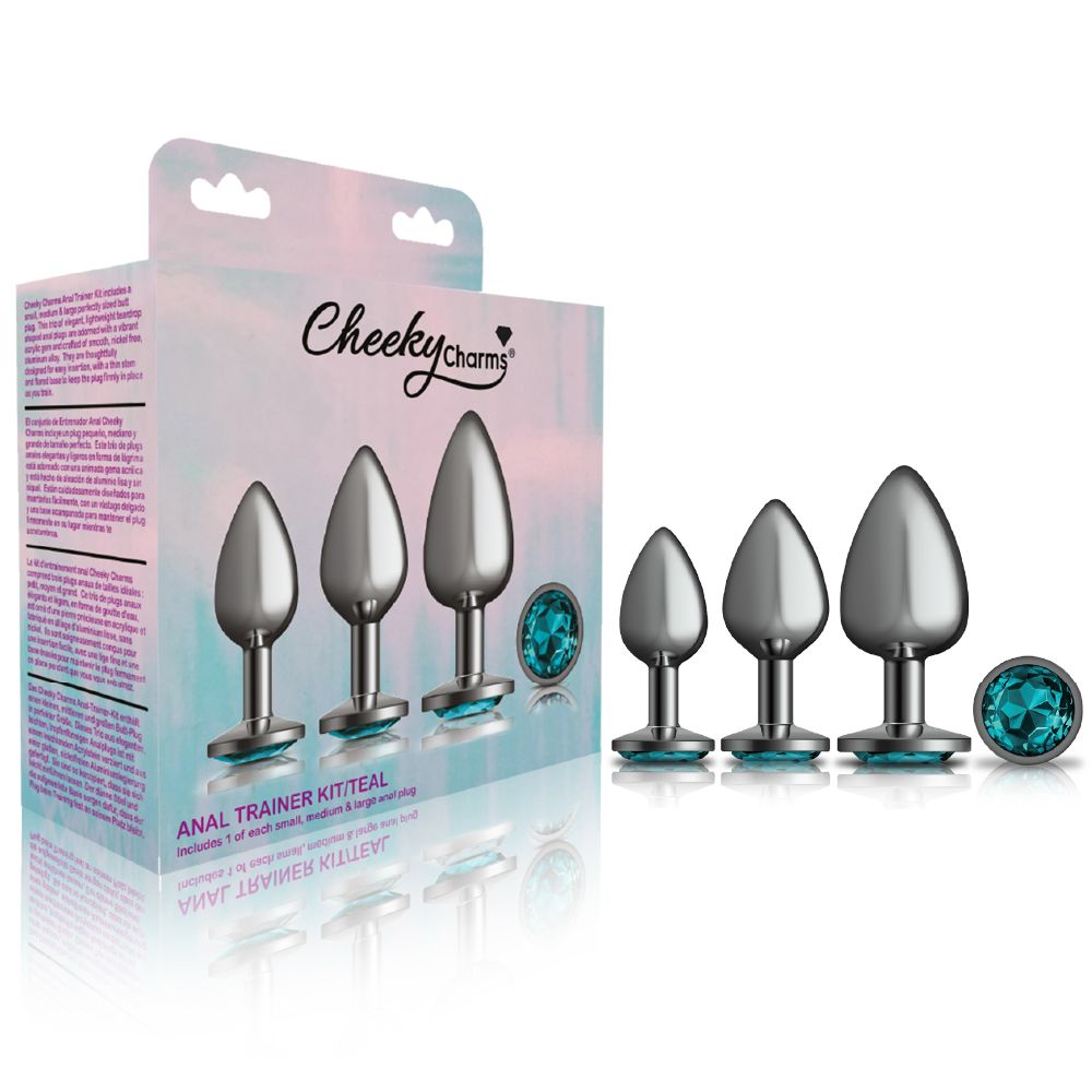 Cheeky Charms Metal Plug Kit Gunmetal Round