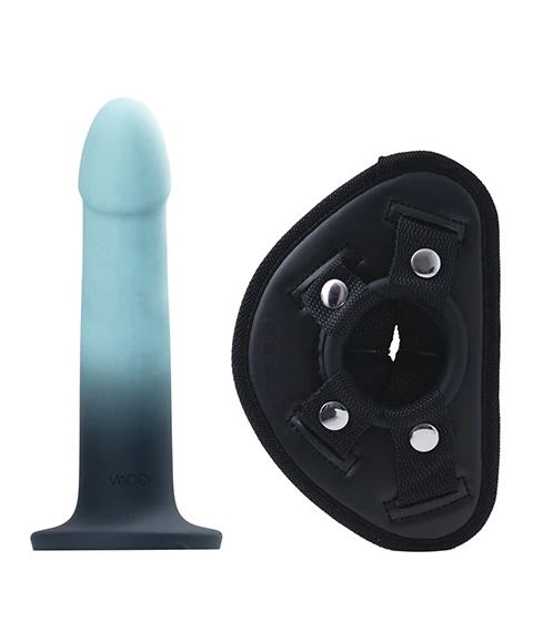 Duo Silicone Dildo (non Vibrating) With Harness