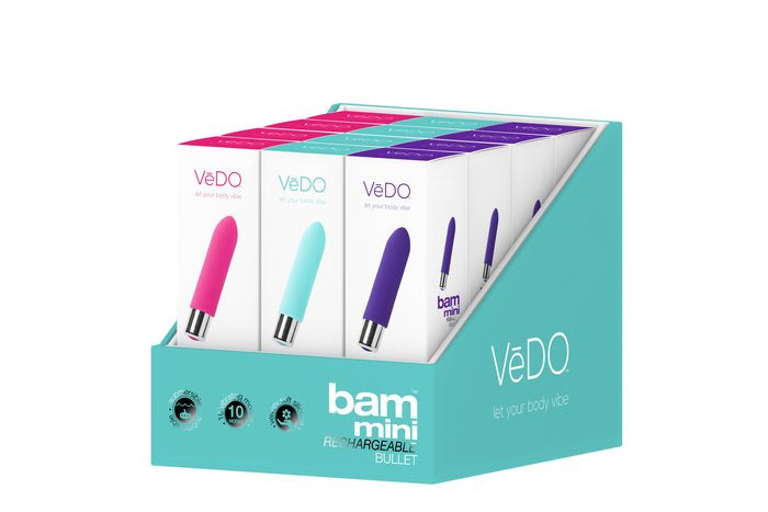 Vedo Bam Mini Bullet Assorted 12pc Display