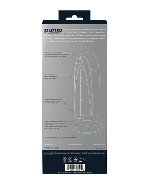 Vedo Pump Rechargeable Vacuum Penis Black