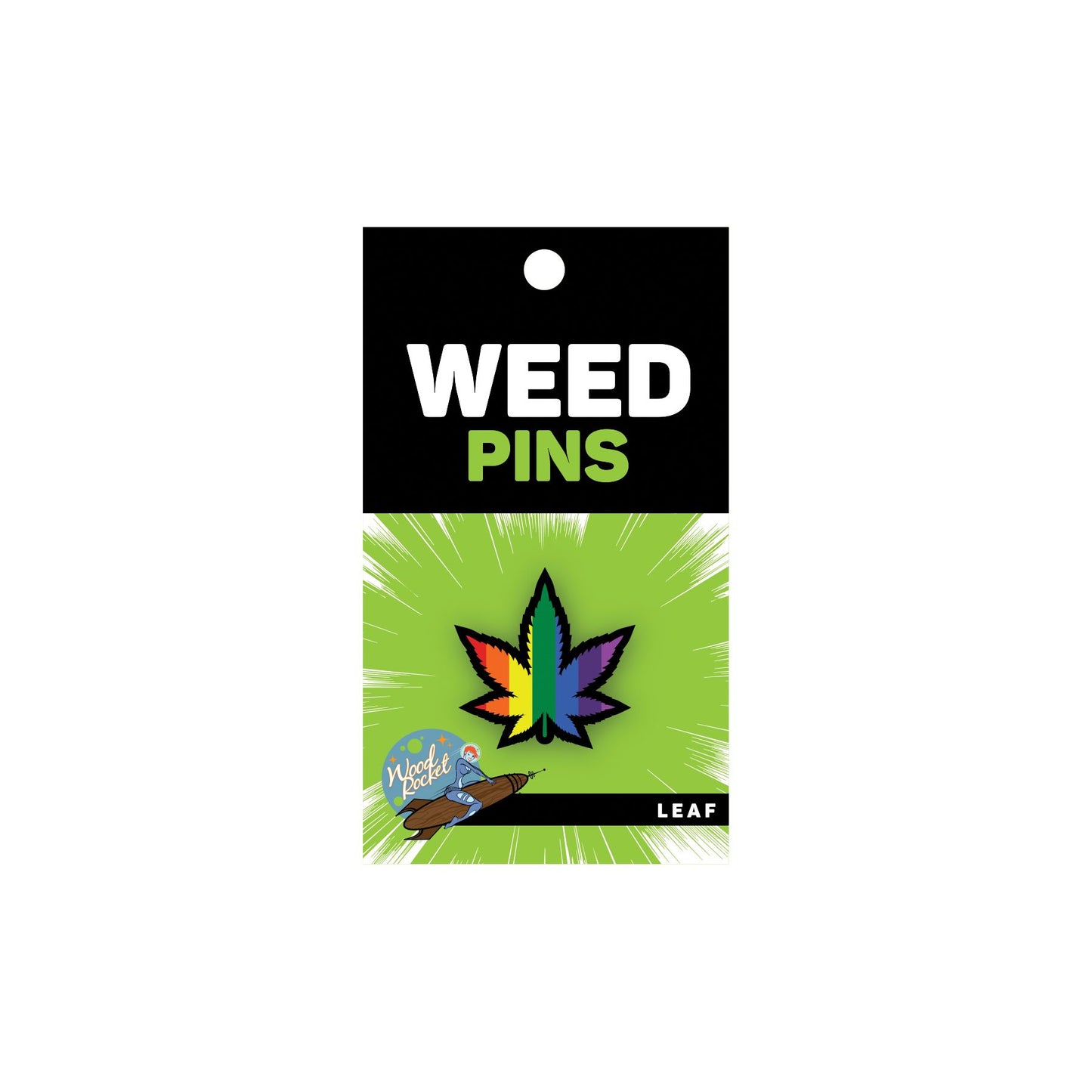 Rainbow Marijuana Leaf Pin