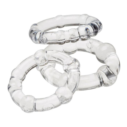 Cloud 9 Cockring Combo Beaded Clear