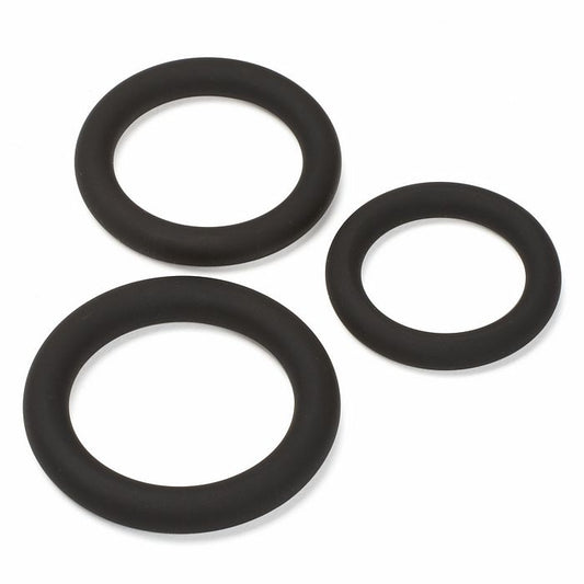 Cloud 9 Silicone C-rings 3 Pcs Black (bulk)