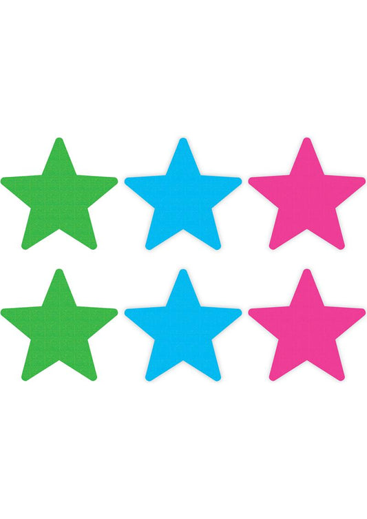 Pasties Neon Star 3pk Asst.