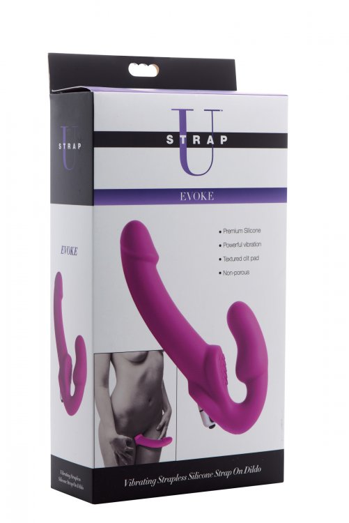 Strap U Vibrating Strapless Silicone Strap On Dildo