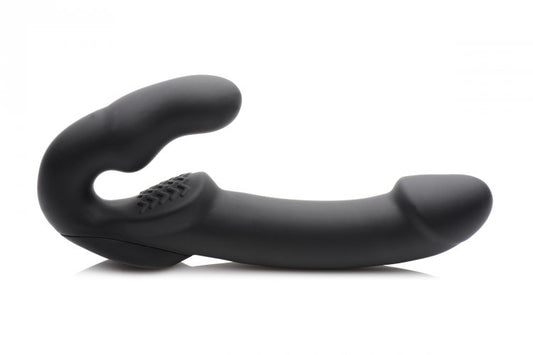 Strap U Evoke Super Charged Vibrating Strapless Silicone Dildo