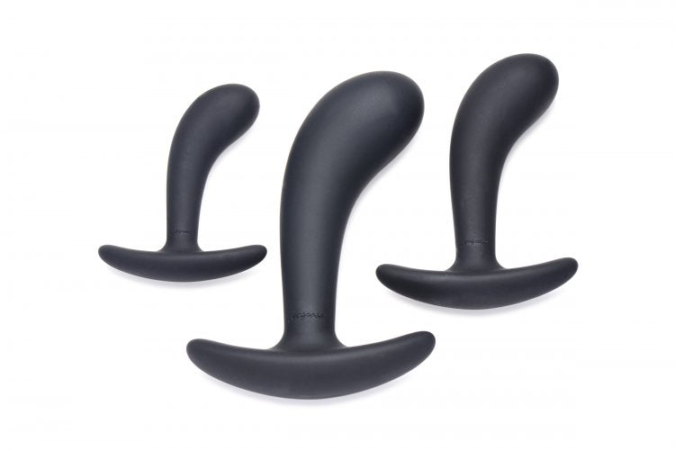 Master Series Dark Delights 3pc Curved Silicone Anal Trainer Set