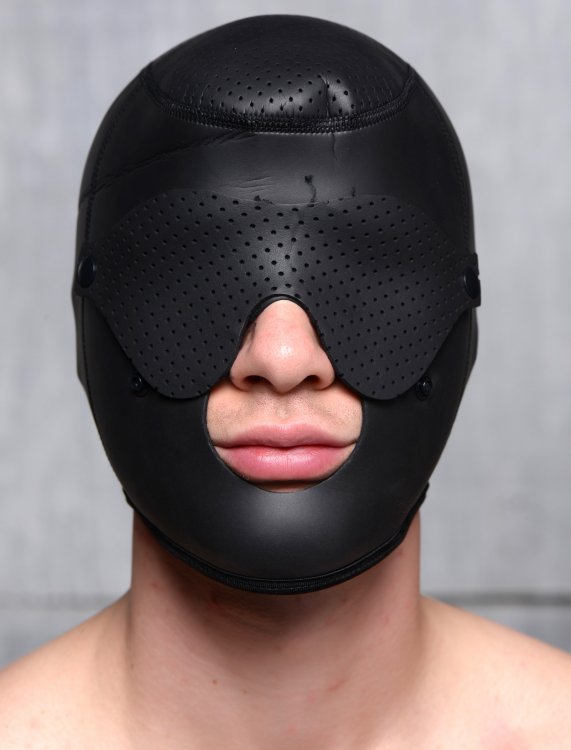 Master Series Scorpion Hood Blindfold & Face Mask Neoprene