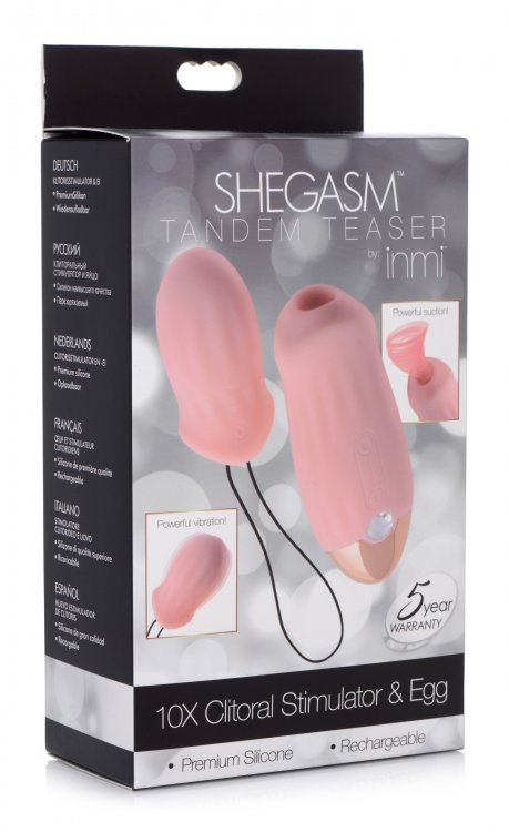 (d) Inmi Shegasm Tandem Teaser Clitoral Stimulator & Egg