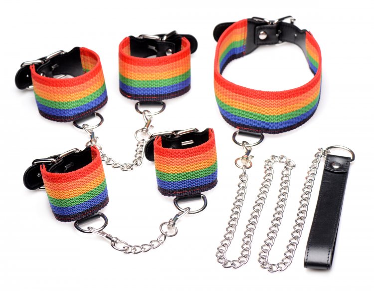 Master Series Kinky Pride Rainbow Bondage Set