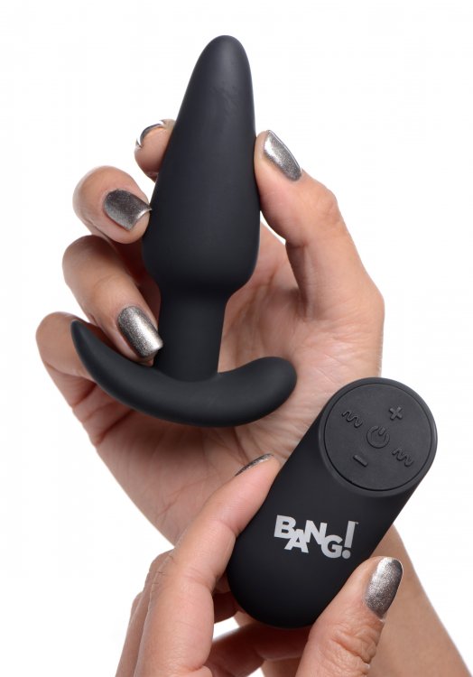 Bang! 21x Vibrating Silicone Butt Plug W/ Remote