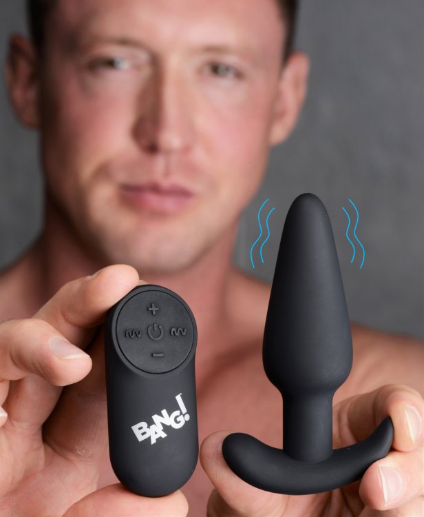 Bang! 21x Vibrating Silicone Butt Plug W/ Remote