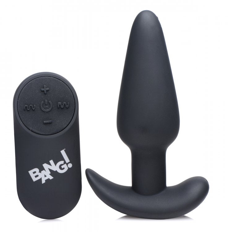 Bang! 21x Vibrating Silicone Butt Plug W/ Remote