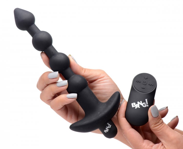 Bang! Vibrating Silicone Anal Beads & Remote