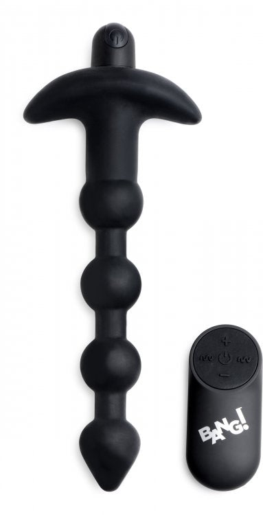 Bang! Vibrating Silicone Anal Beads & Remote