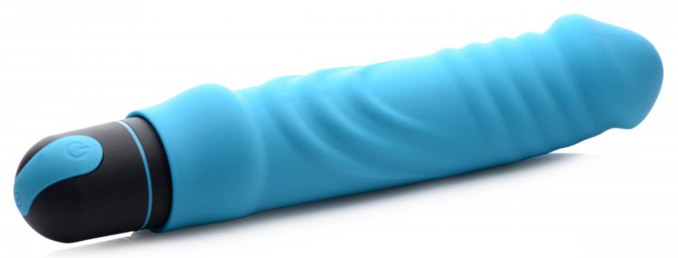 Bang! Xl Bullet & Ribbed Silicone Sleeve Blue