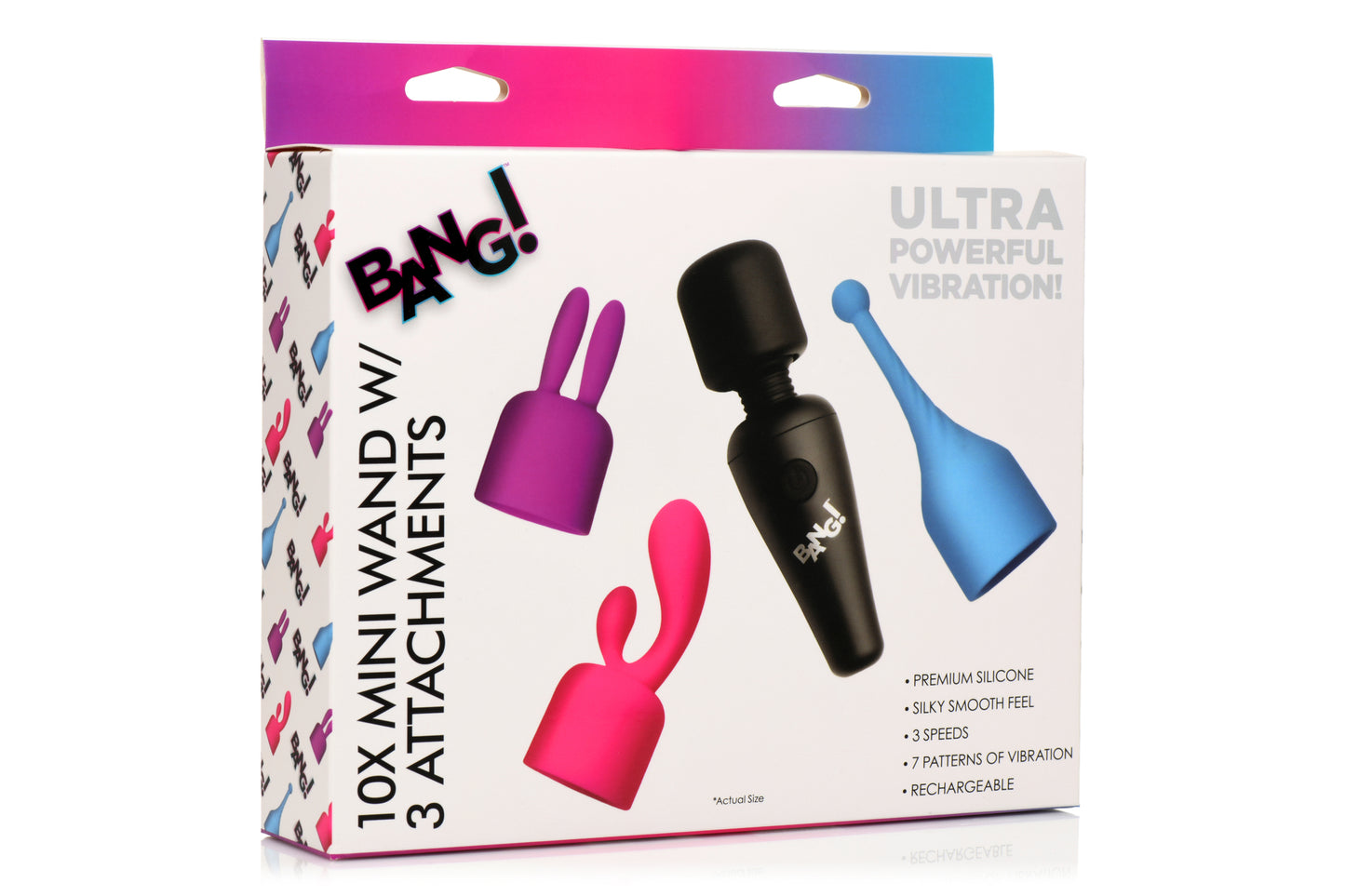 Bang! 10x Mini Wand W/ 3 Attachments