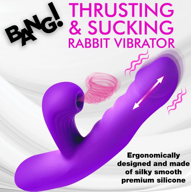 Thrusting & Sucking Rabbit Vibrator Purple